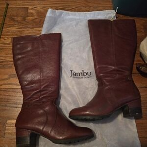 Jambu Women's Deep Red Heeled Boots